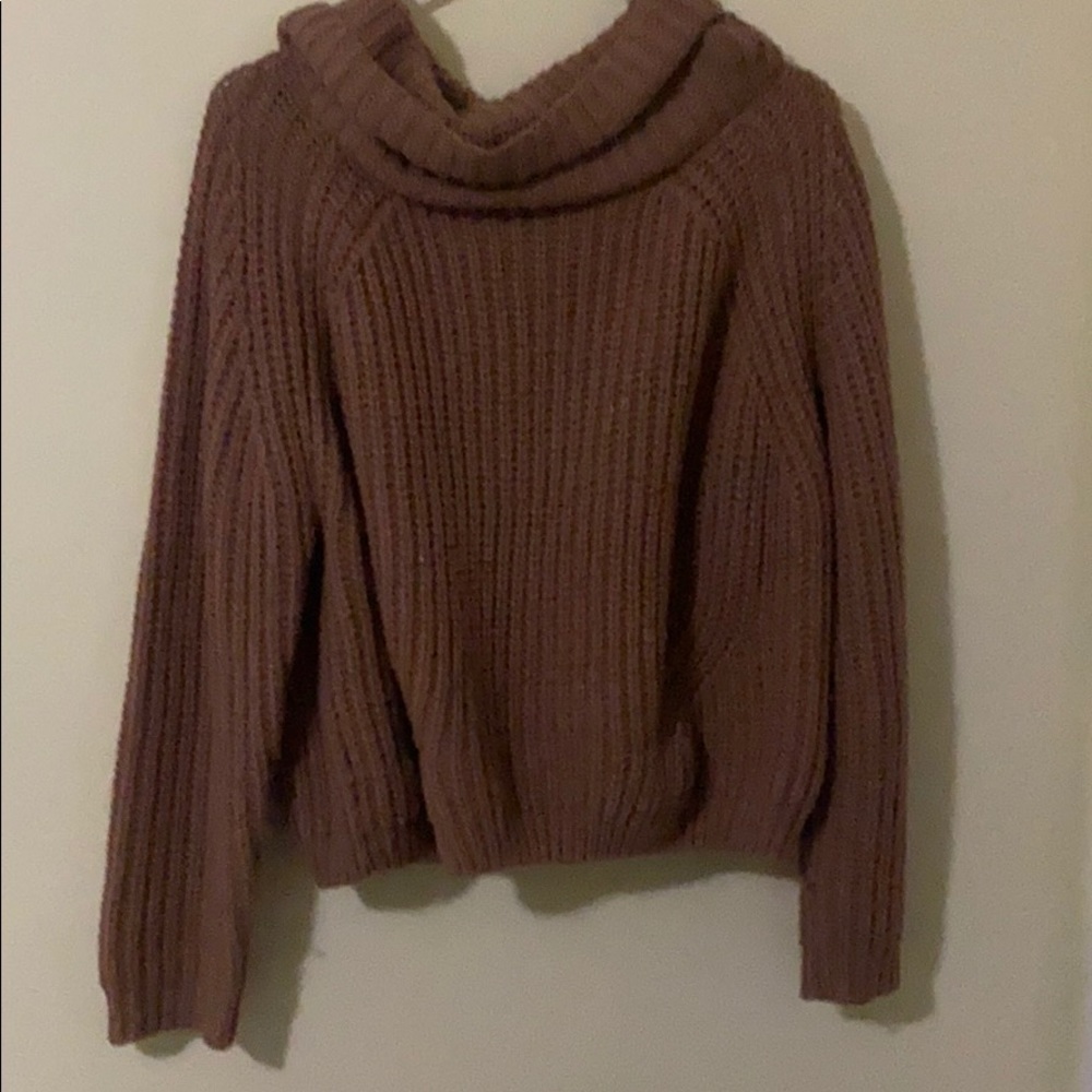 Cozy cowl-neck oversized sweater